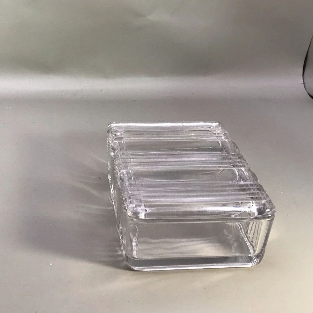 Glass Casket Covered‎ trinket Dish Box